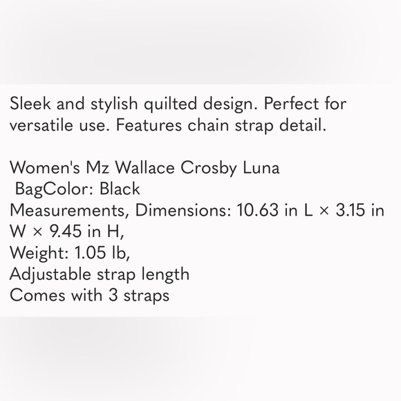 MZ Wallace Quilted Black Crossbody Bag - Picture 9 of 9